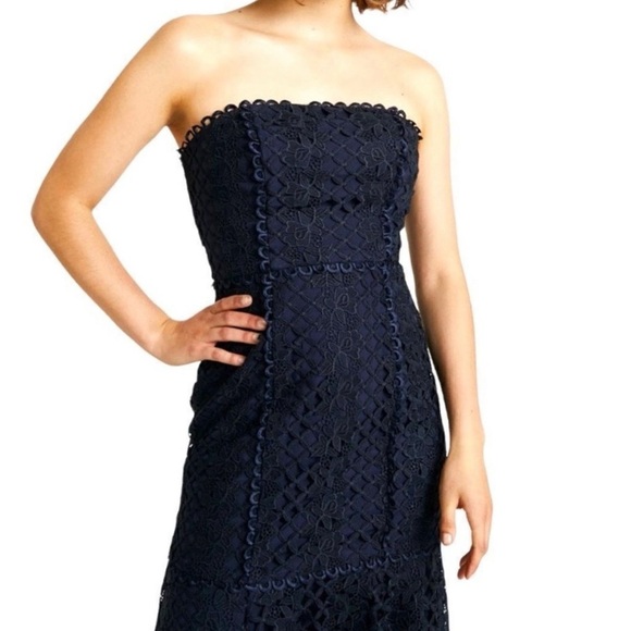 Keepsake The Label Lovable Strapless Lace High-low Evening Maxi Gown Dress Small - Picture 11 of 16